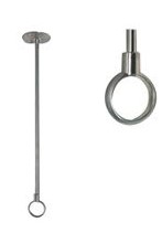 Shower Rod Ceiling Support W/Flange