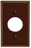 Single Receptacle Cover Plastic Brown