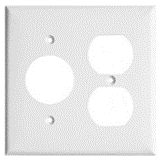 Combo Wall Plate Duplex/Receptacle Plastic