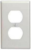 Jumbo Receptacle Cover Metal White