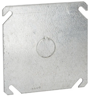 Square Box Cover W/1/2 K/O 4"