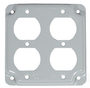 Raised Duplex Receptacle Cover 4", 1/2" Raised