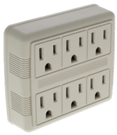 Outlet Adapter Single To Six