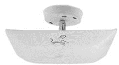 Bedroom Fixture Square 2 Light 12"