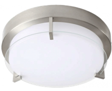 LED Halo Flush Mount Round Fixture Brushed Nickel 12" 15W Color Changing Option