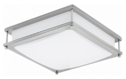 LED Flush Mount Square Fixture Brushed Nickel 12" 15W CCT