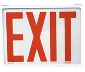 Exit Fixture LED Lighted 1 or 2 Face W/Battery Backup