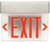 Edge-Lit Exit Fixture LED 2 Face W/Battery Backup