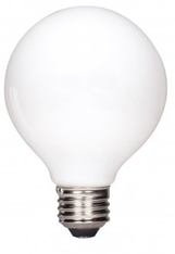 LED Globe Light Bulb 4.5W = 40W G25 Medium Base White 27K Dimmable