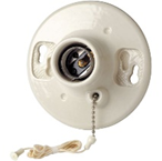 Porcelain Lampholder W/ Pull Chain