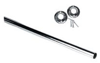 Shower Bar Straight W/Flanges 6'