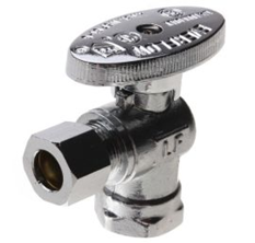 1/4" Turn Speedy Valve Angle 3/8" IPS x 3/8" OD