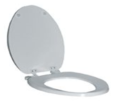 Toilet Seat Elongated Wood White
