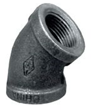 Black 45 Degree Elbow
