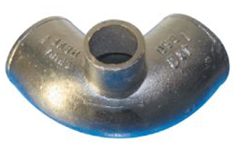 No Hub Side Outlet 1/4 Bend 4" x 2"