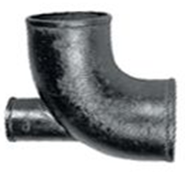 No Hub Heal Outlet 1/4 Bend 4" x 2"