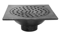 Bell Trap No Hub Hinged Strainer 3" Outlet 9" x 9"