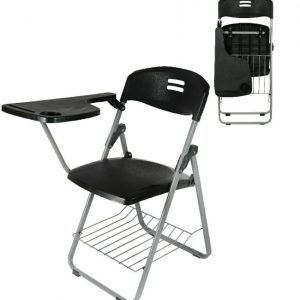 CHAIR/FOLDING DESK-BLACK