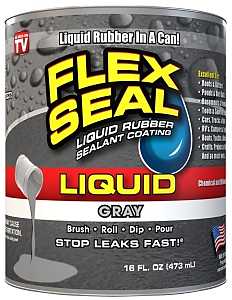 Flex Seal LFSGRYR16 Rubberized Coating, Gray, 16 oz, Can