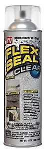 Flex Seal FSCL20 Rubberized Spray Coating, Clear, 14 oz, Can