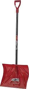 Garant NPM18KDU Snow Shovel, 18 in W Blade, 13-1/2 in L Blade, Poly Blade, Wood Handle, 51 in OAL