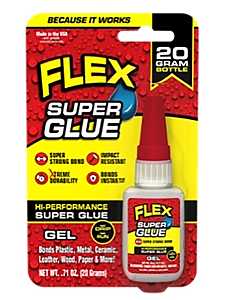 Flex Seal SGGELB20 High Performance Super Glue, Gel, Clear, 20 g Bottle