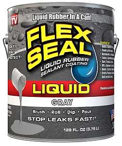 Flex Seal LFSGRYR01 Rubberized Coating, Gray, 1 gal, Can