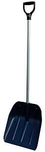Rugg 28PDX Snow Shovel, 14 in W Blade, Scoop Blade, Polyethylene Blade, Steel Handle, 52 in OAL