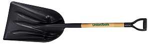 UnionTools 1681500 Snow Scoop, 14-1/4 in W Blade, 17-3/4 in L Blade, Polyethylene Blade, Wood Handle, 46 in OAL