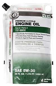 Troy-Bilt 490-000-M020 Snow Thrower Oil, 28 oz