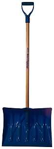 Mount Waldo Plastics 18SFWB Snow Shovel, 18 in W Blade, Ash Handle, Blue