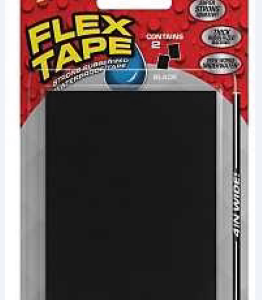 Flex Seal TFSBLKMINI Flex Tape, 3 in L, 4 in W, Black