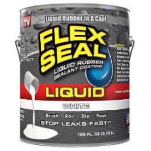 Flex Seal LFSWHTR01 Rubberized Coating, White, 1 gal, Can