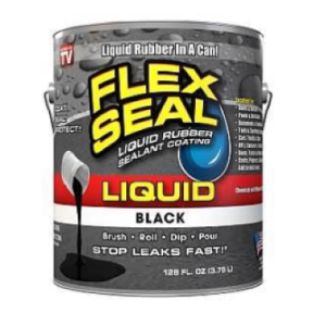 Flex Seal US855BLK01-2 Rubberized Coating, Black, 1 gal, Can