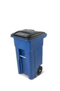 Toter 32 Gallon Blue Two Wheel Trash Can