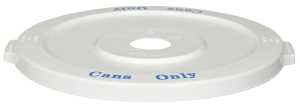 Continental Commercial Huskee 3201-1 Receptacle Lid, 32 gal, Plastic, White, For: #3200-1 Recycle Container
