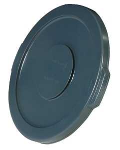 Brute FG263100GRAY Lid, 32 gal, Plastic, Gray, For: Brute 32 gal Container
