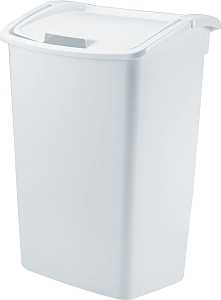 Rubbermaid 2803 FG280300WHT Waste Basket, 45 qt Capacity, Polyethylene, White, 22 in H
