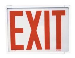 Exit Fixture Lighted 1 Face No Battery Backup
