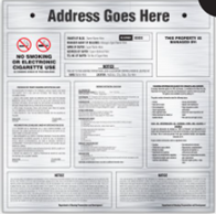 ALL IN ONE HPD SIGN - BRUSHED ALUMINUM