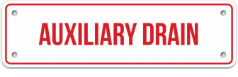 AUXILIARY DRAIN SIGN