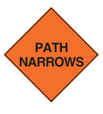 BIKE LANE - PATH NARROWS (DIAMOND)