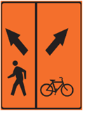 BIKE LANE - PED LEFT, BIKE RIGHT