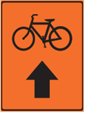 BIKE LANE - SYMBOL, ARROW STRAIGHT