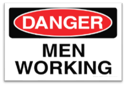 DANGER MEN WORKING SIGN