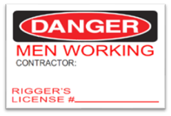 DANGER MEN WORKING