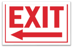 EXIT LEFT ARROW SIGN