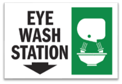 EYE WASH STATION SIGN WITH ARROW DOWN