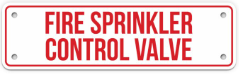 FIRE SPRINKLER CONTROL VALVE SIGN