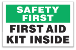 FIRST AID KIT INSIDE SIGN